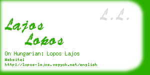 lajos lopos business card